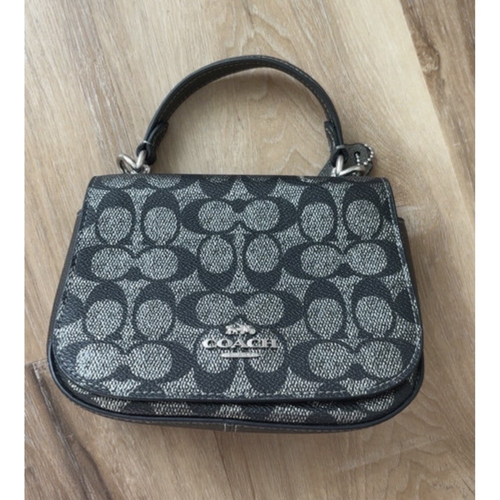 Coach Lysa Top Handle Bag in Signature Canvas - Gun Metal/silver Never Used